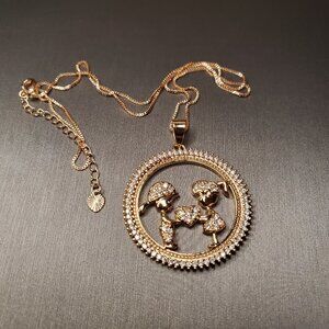 Mother's Day Necklace - Boy & Girl Holding Heart